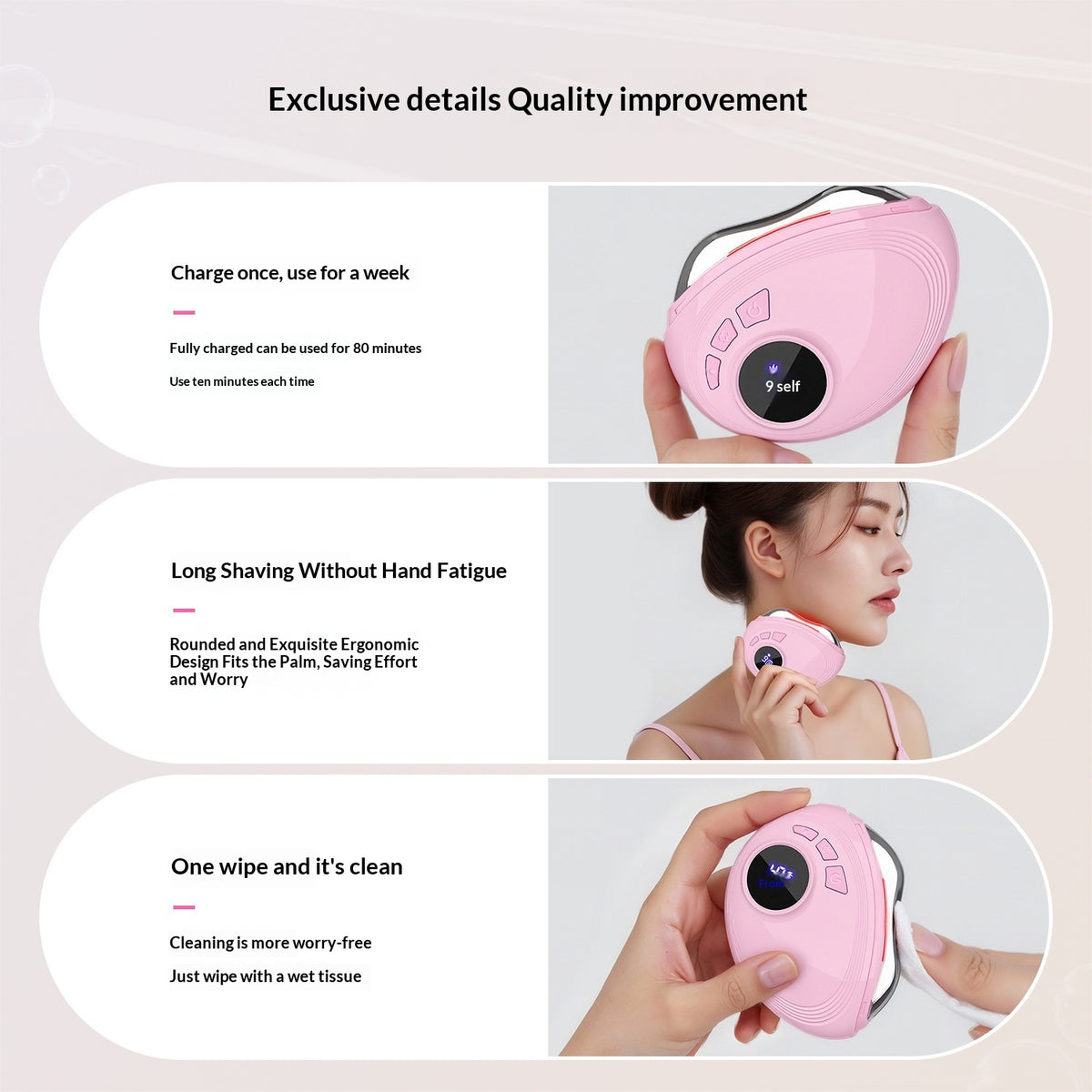 Red Blue Light Gua Sha Electric Facial Beauty Device