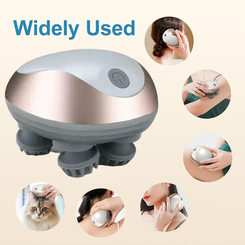 Electric Scalp Massager Head Massager Waterproof Massager 3 Kneading
