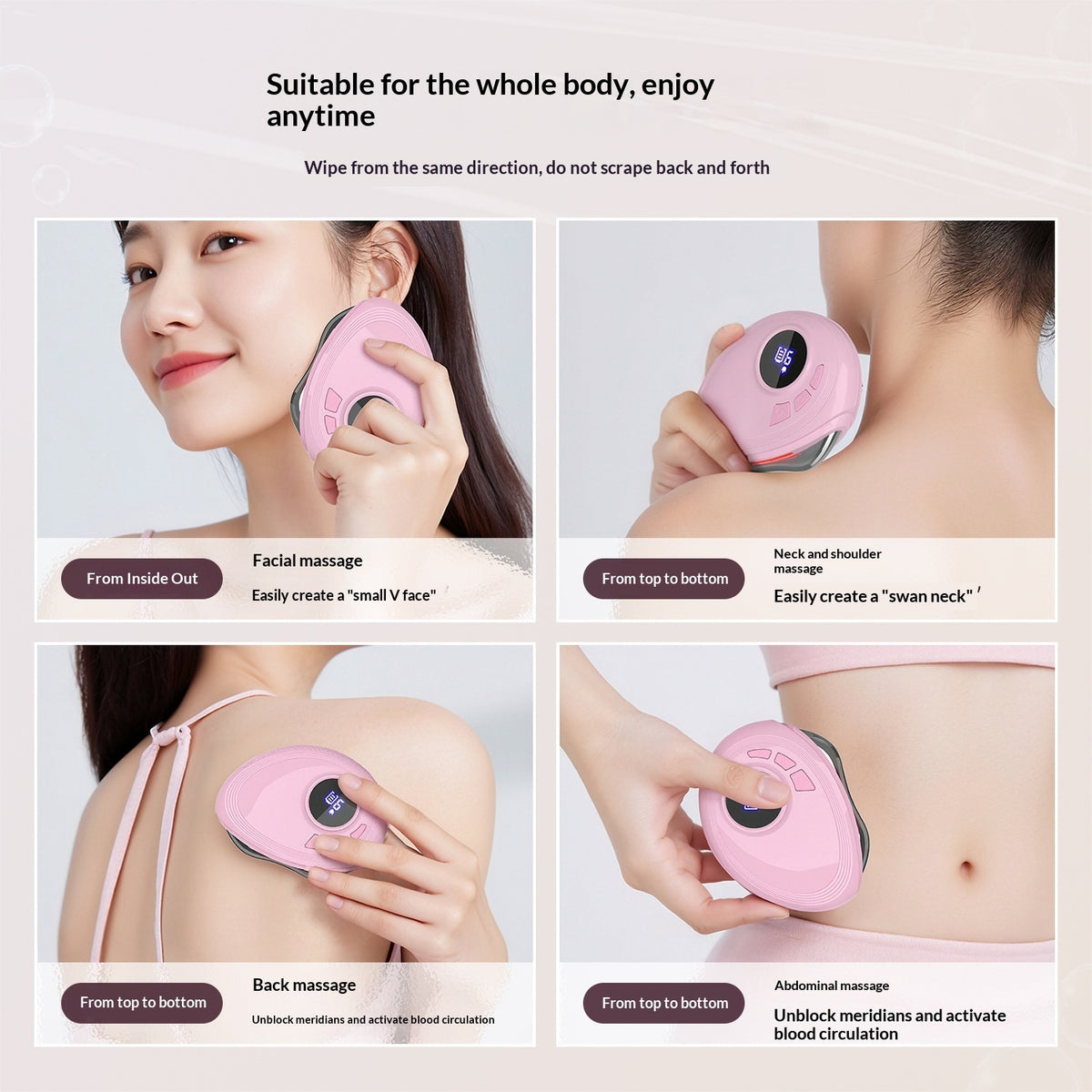 Red Blue Light Gua Sha Electric Facial Beauty Device