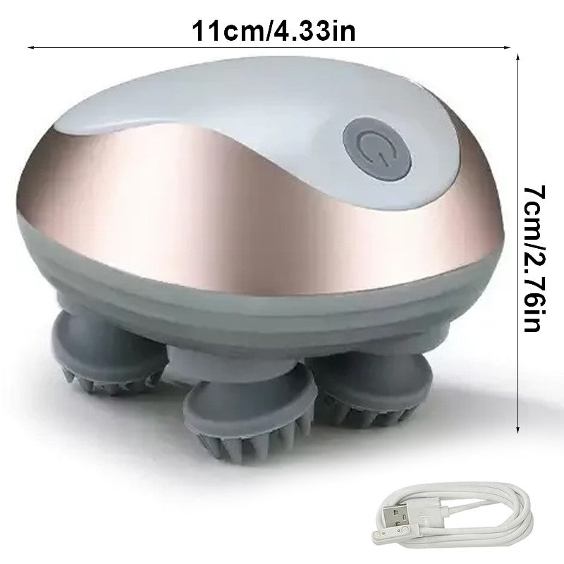 Electric Scalp Massager Head Massager Waterproof Massager 3 Kneading
