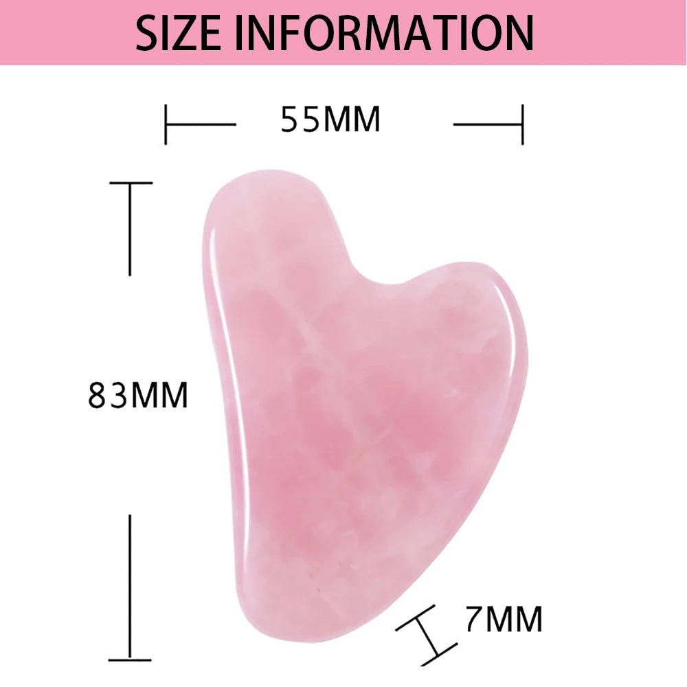 Gua Sha de cuarzo rosa