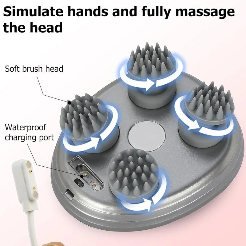 Electric Scalp Massager Head Massager Waterproof Massager 3 Kneading